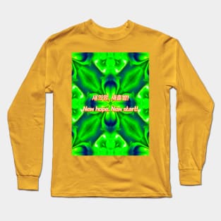 Curtain of light Aurora pattern. Long Sleeve T-Shirt